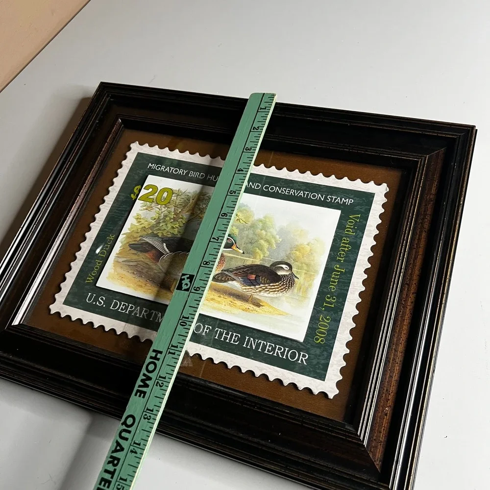 Framed Wood Duck Migratory Bird Hunting Conservation‎ Stamp Print 2007-2008 Art